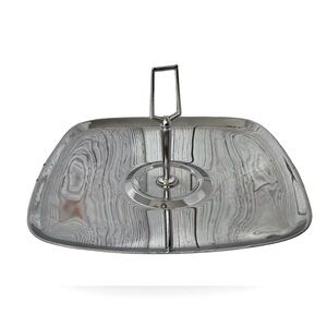 50’s Streamlined Square Chrome Rectangular Handle with wear